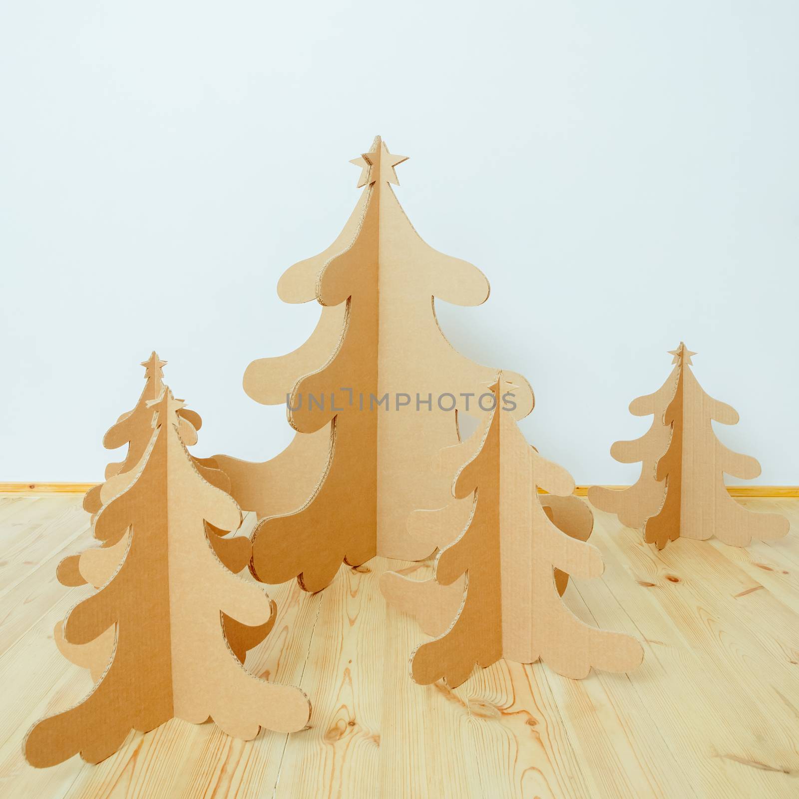 Christmas Tree Made Of Cardboard. New Year by sarymsakov