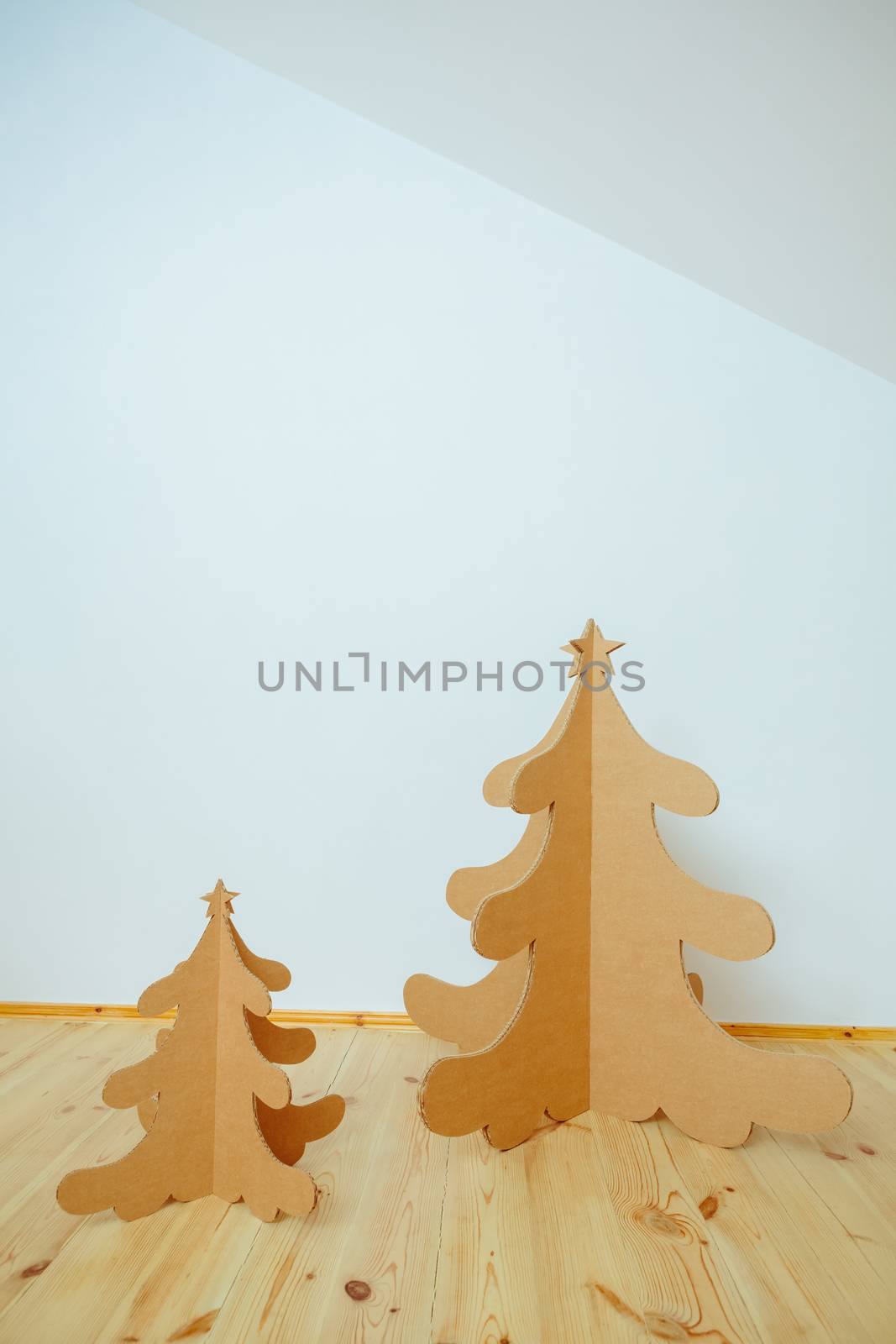 Christmas Tree Made Of Cardboard. Unique Trees. New Year