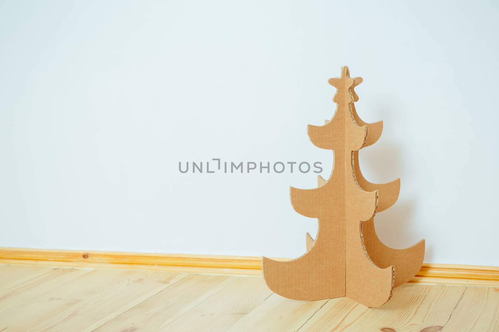 Christmas Tree Made Of Cardboard. Unique Trees. New Year