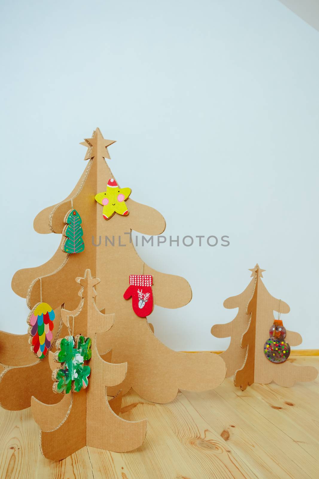 Christmas Tree Made Of Cardboard. New Year by sarymsakov