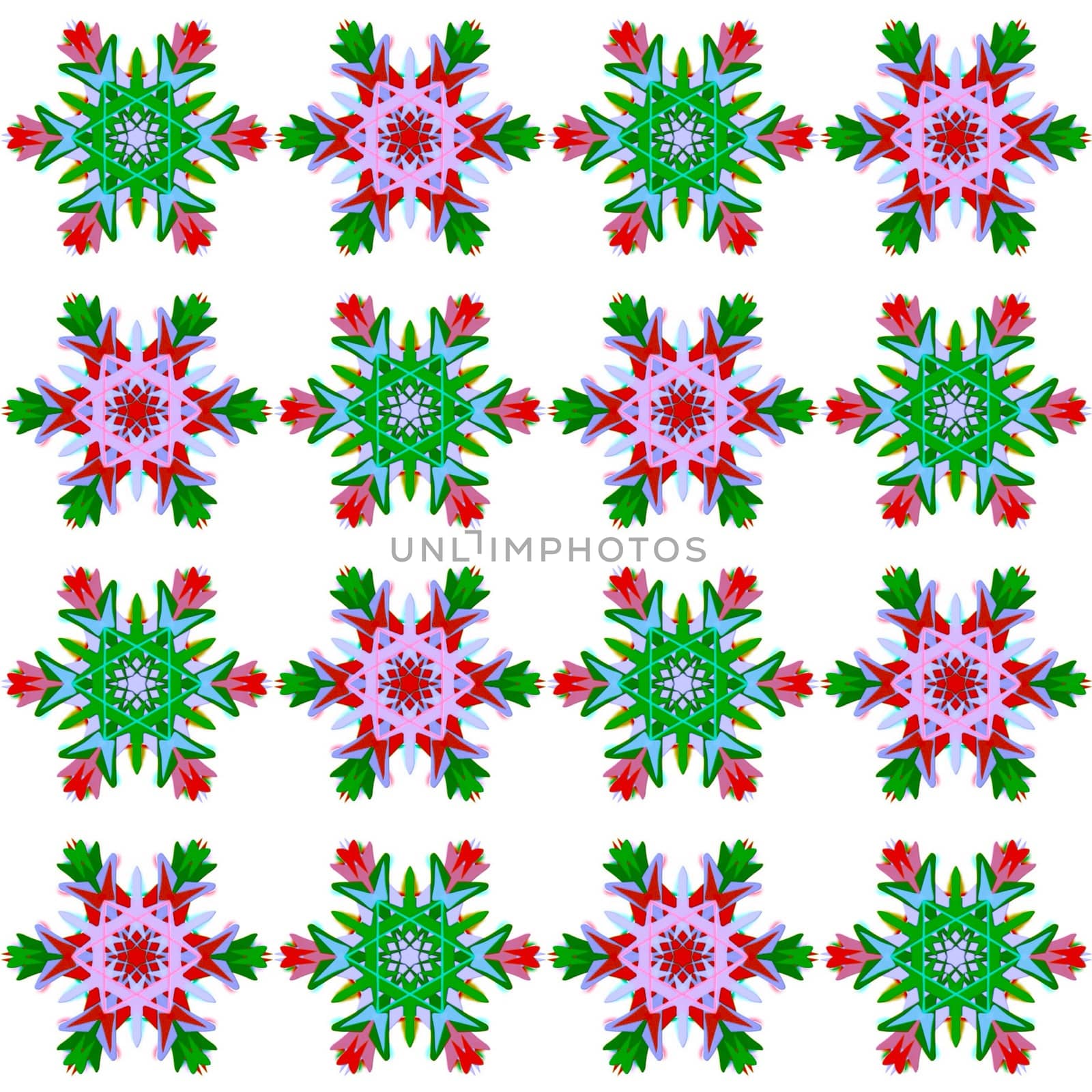Digital computer graphic - decorative seamless ornament with a snowflakes for design.