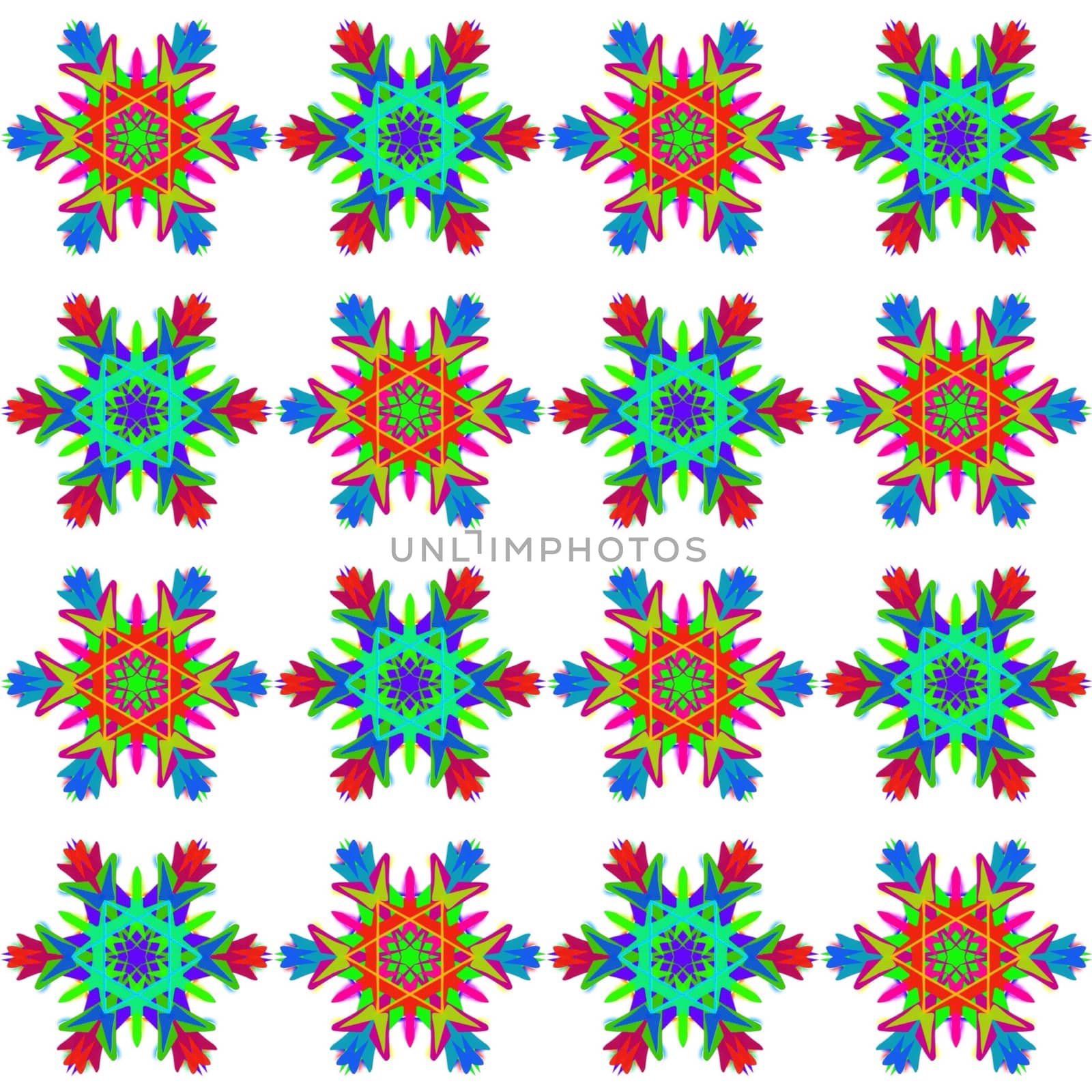 Digital computer graphic - decorative seamless ornament with a snowflakes for design.
