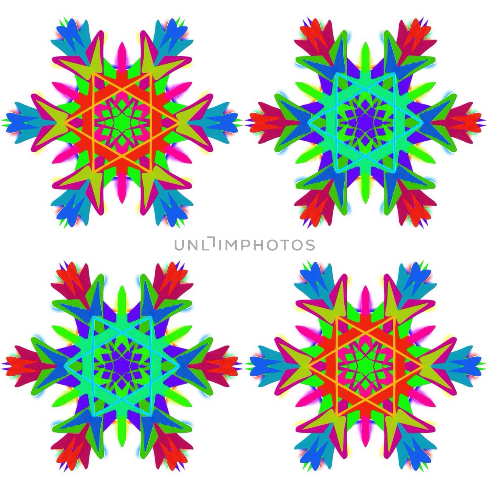 Digital computer graphic - decorative ornament with a snowflakes for design.