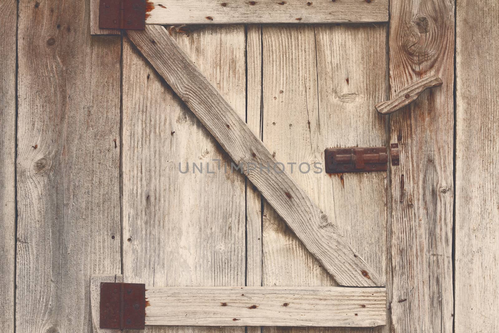 wooden barn door detail by taviphoto