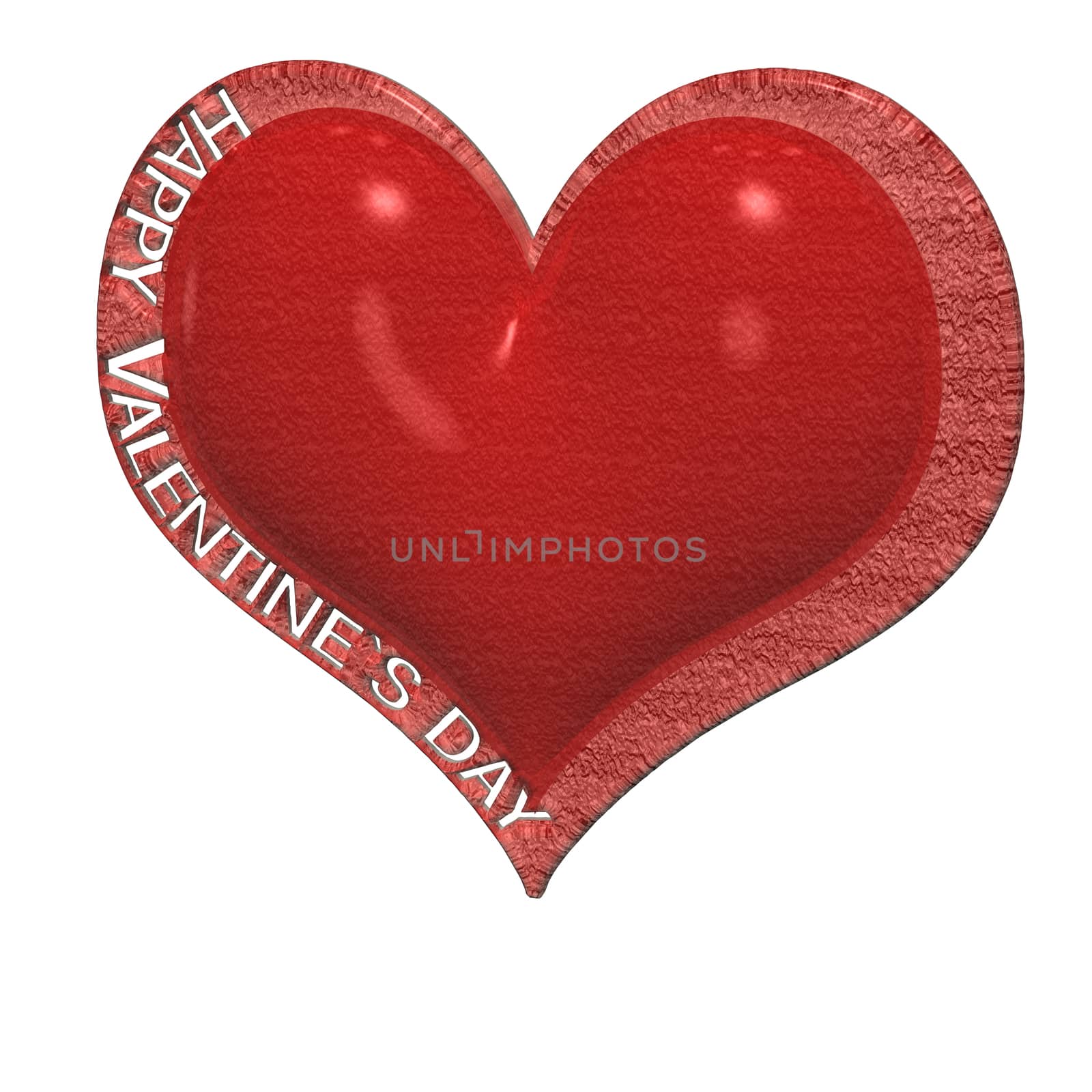 Happy Valentine's Day text cut from heart. Celebration card sample.