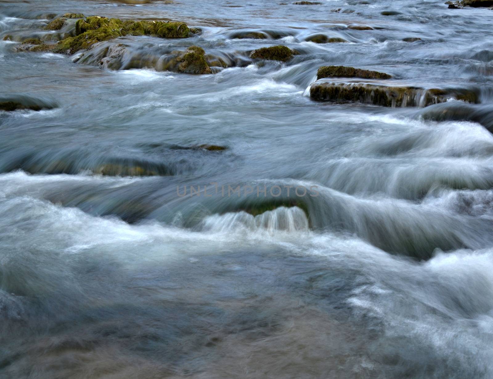 abstract background or texture whitewater rapids river