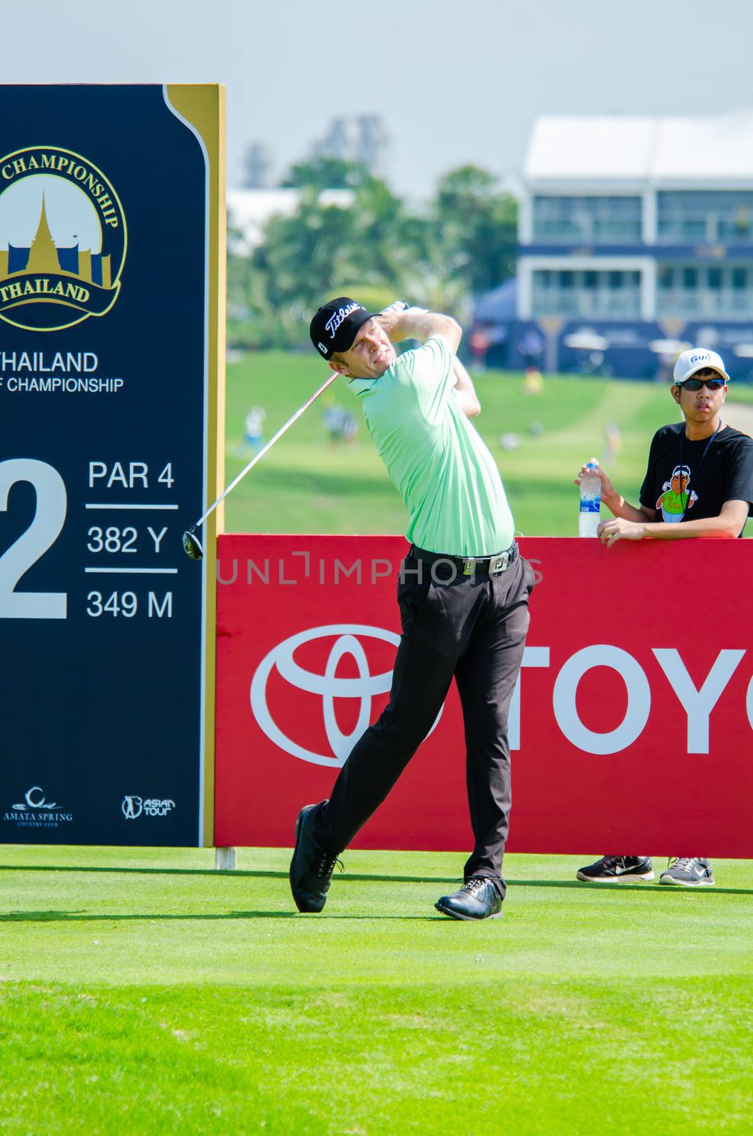 CHONBURI - DECEMBER 13 : Kieran Pratt of Australia player in Thailand Golf Championship 2014 (Professional golf tournament on the Asian Tour) at Amata Spring Country Club on December 13, 2014 in Chonburi, Thailand.