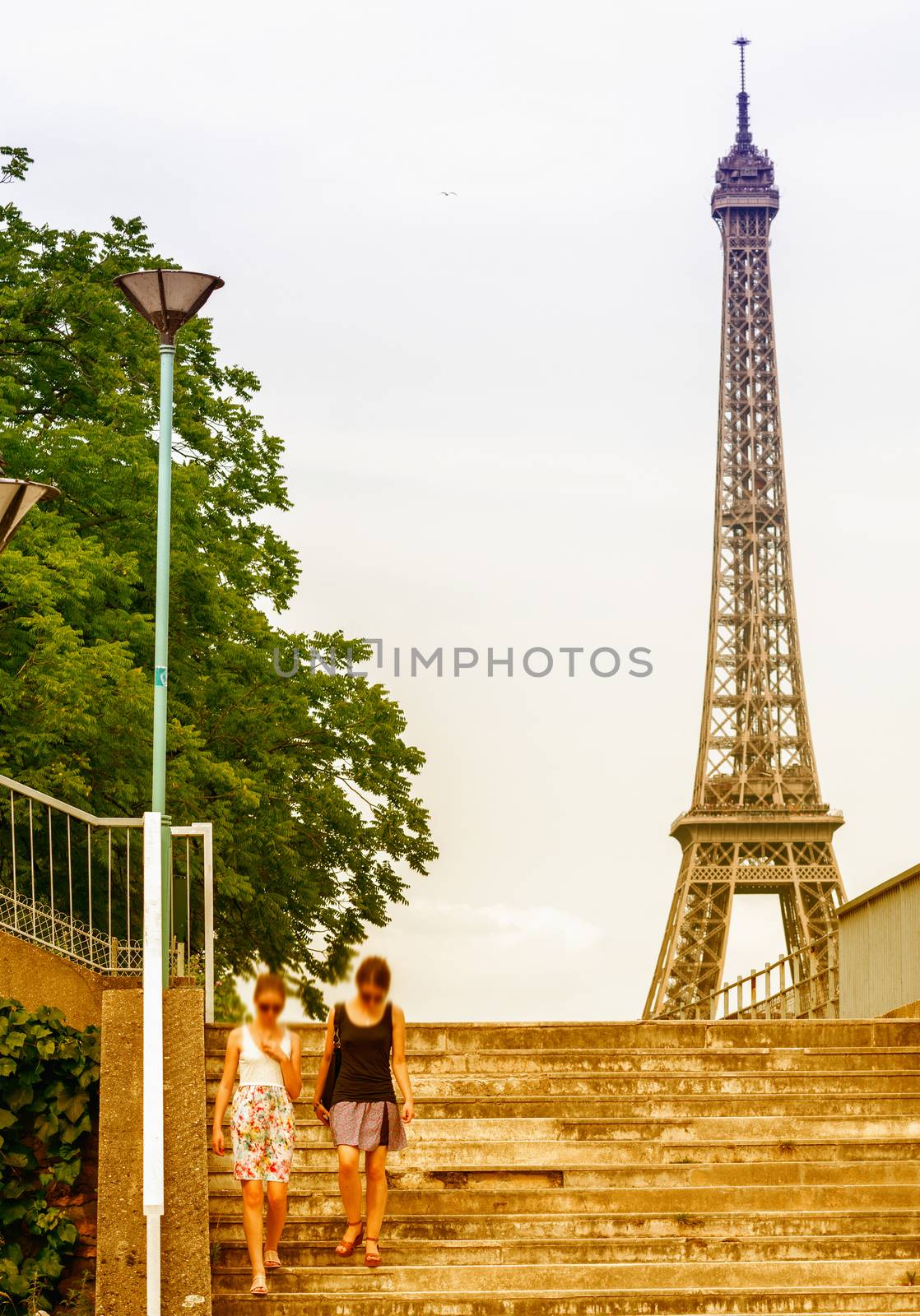 Stairs to Eiffel Tower, Paris.