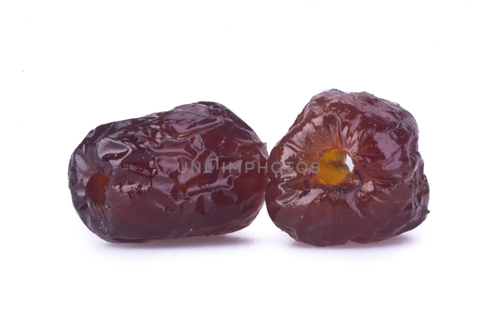 preserved fruits. chinese sugar date preserved fruits on the background.