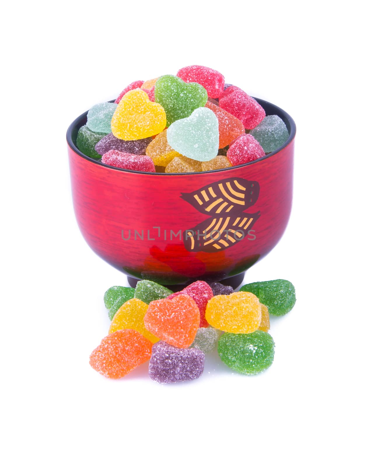 candies. jelly candies in bowl on a background. jelly candies in by heinteh
