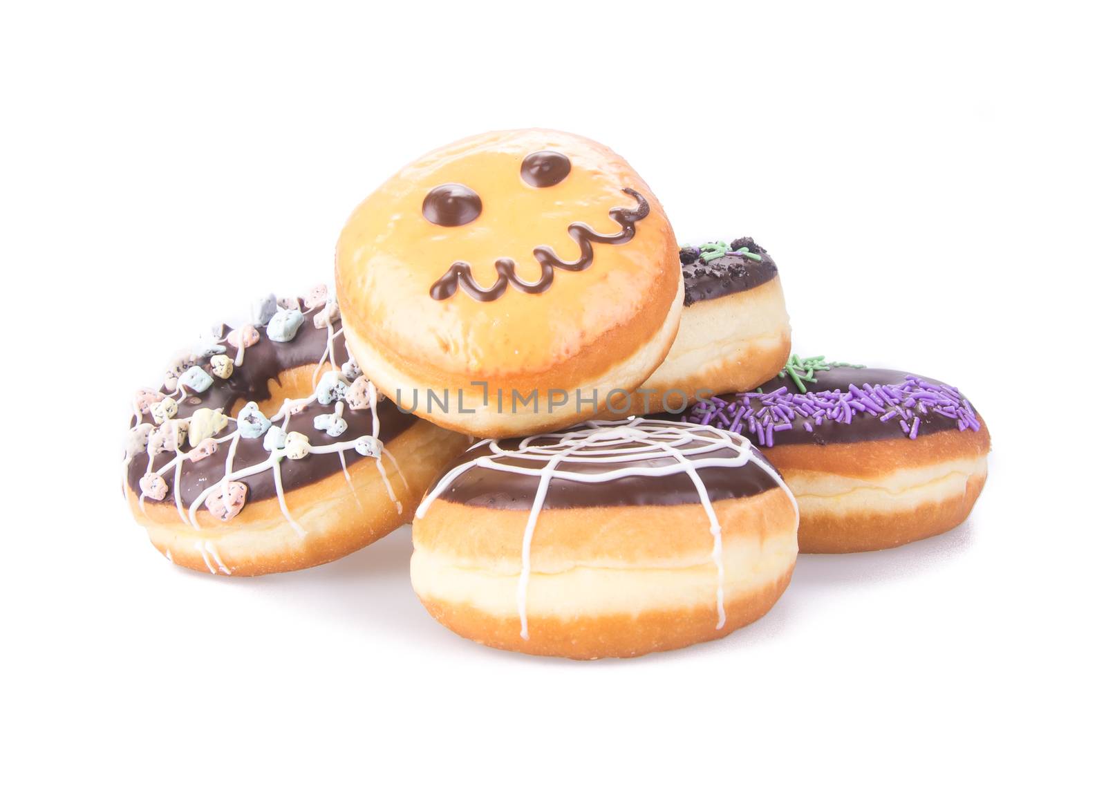 donut. halloween donut on the background by heinteh