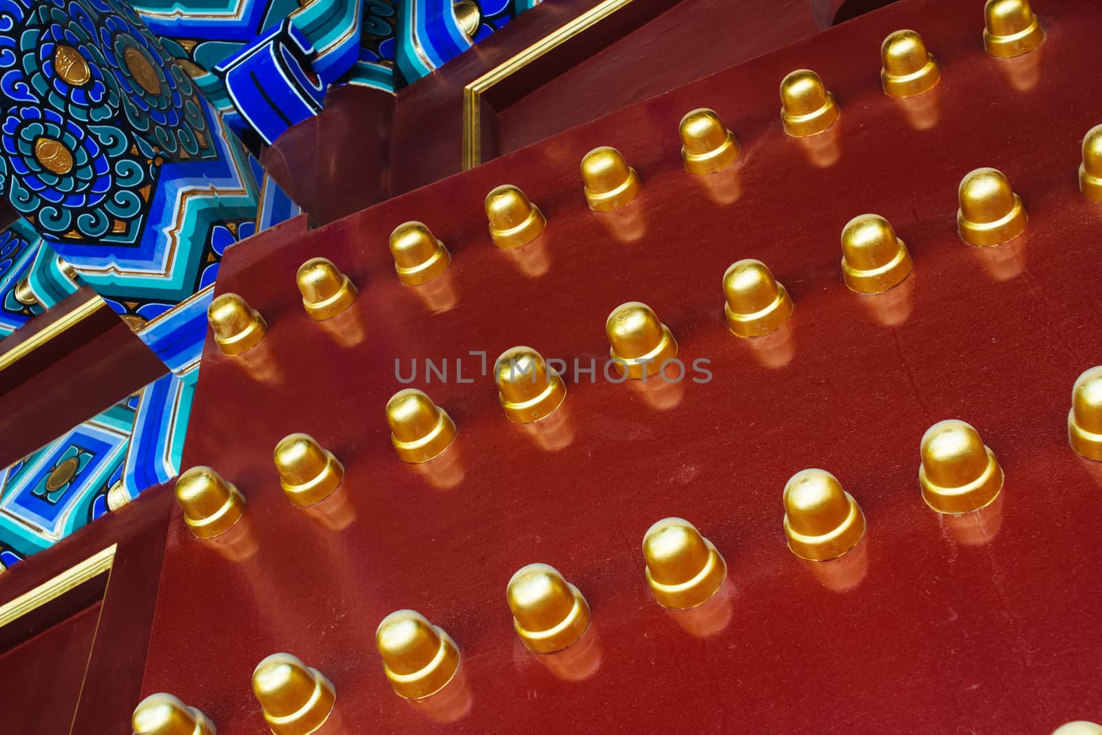 Copper rivet gate in The Forbidden City