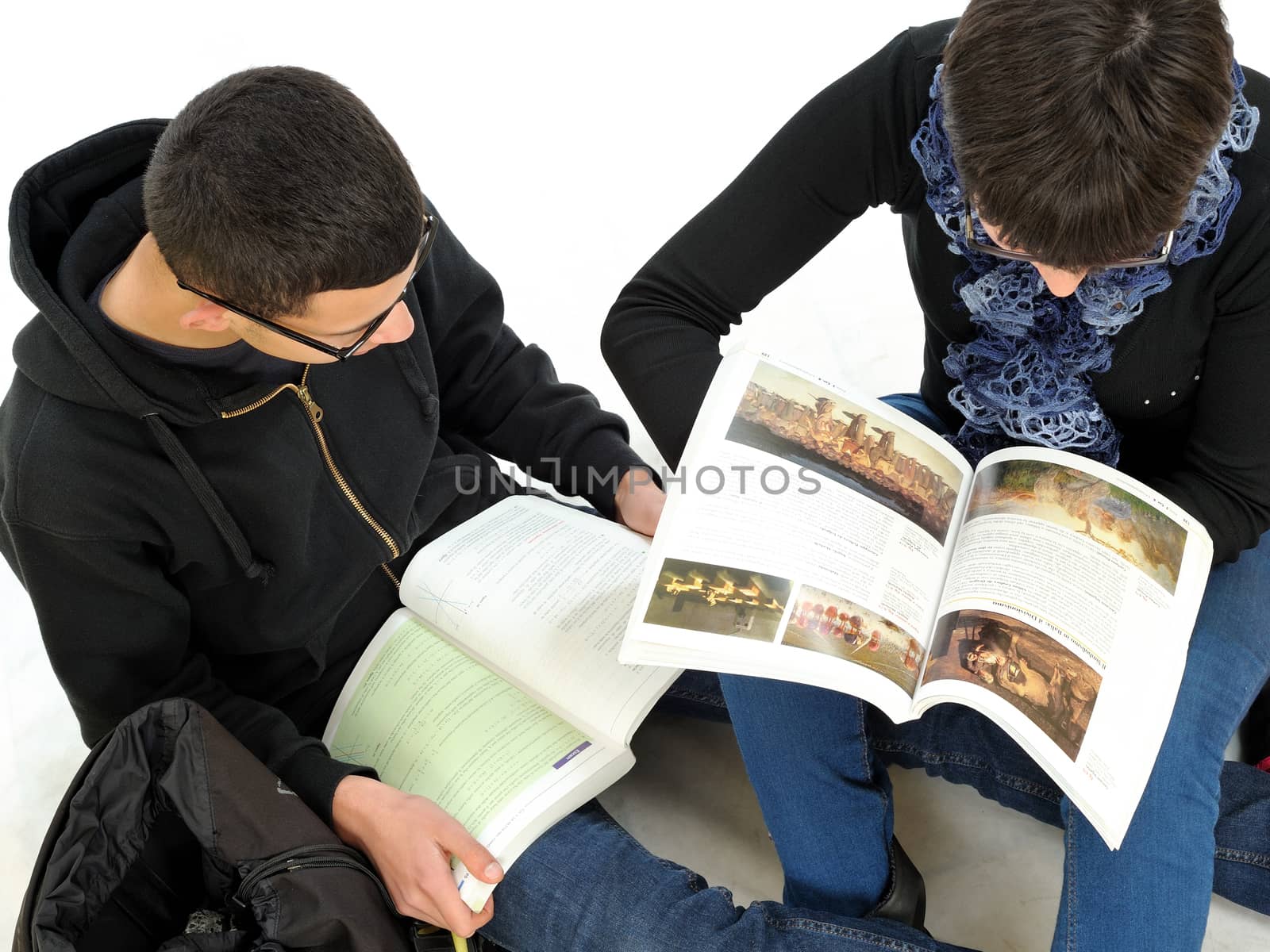 Students engaged in the study