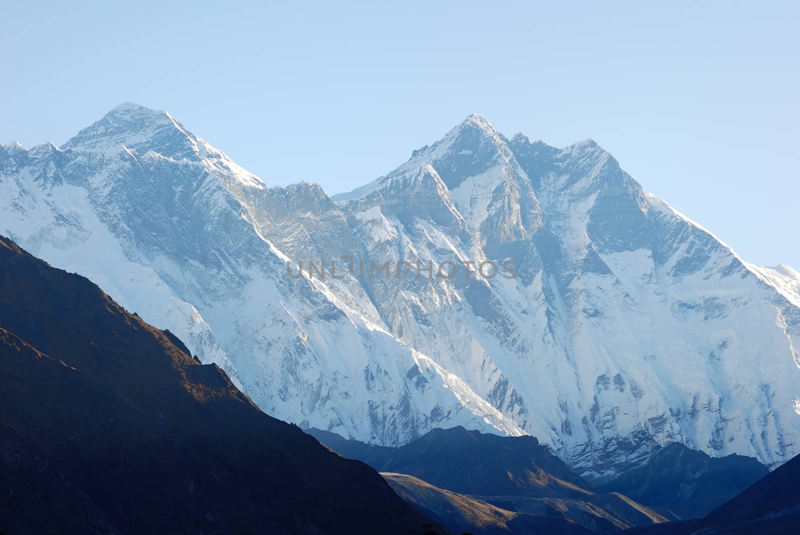 Everest and Lhotse Nepal Sagarmatha