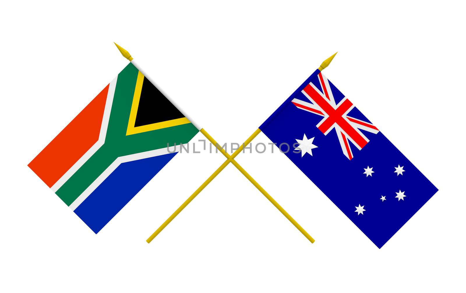 Flags, Australia and South Africa by Boris15