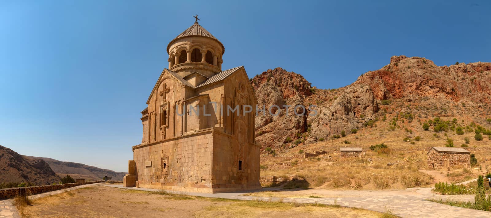 The ancient Christian temple complex Noravank in the mountains of Armenia