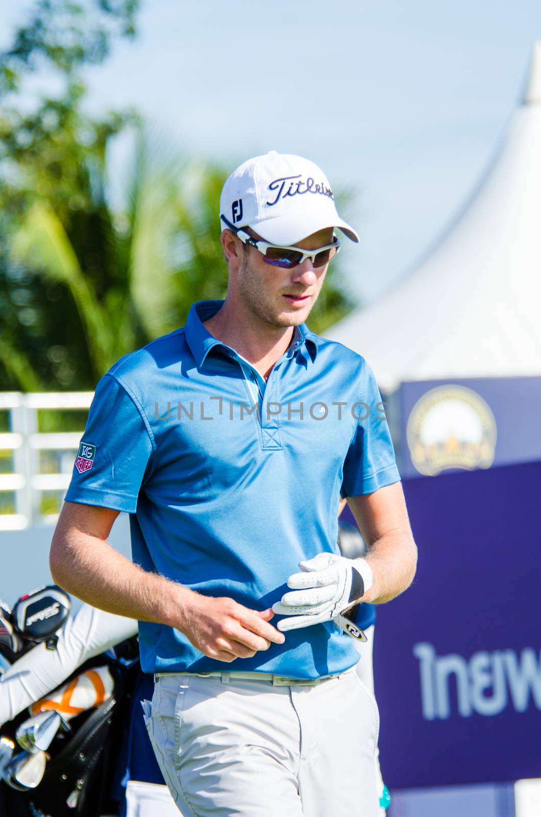 CHONBURI - DECEMBER 14 : Kieran Pratt of Australia player in Thailand Golf Championship 2014 (Professional golf tournament on the Asian Tour) at Amata Spring Country Club on December 14, 2014 in Chonburi, Thailand.