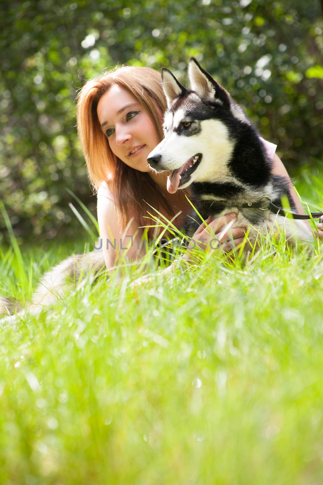 portrait of dog and owner by DNFStyle