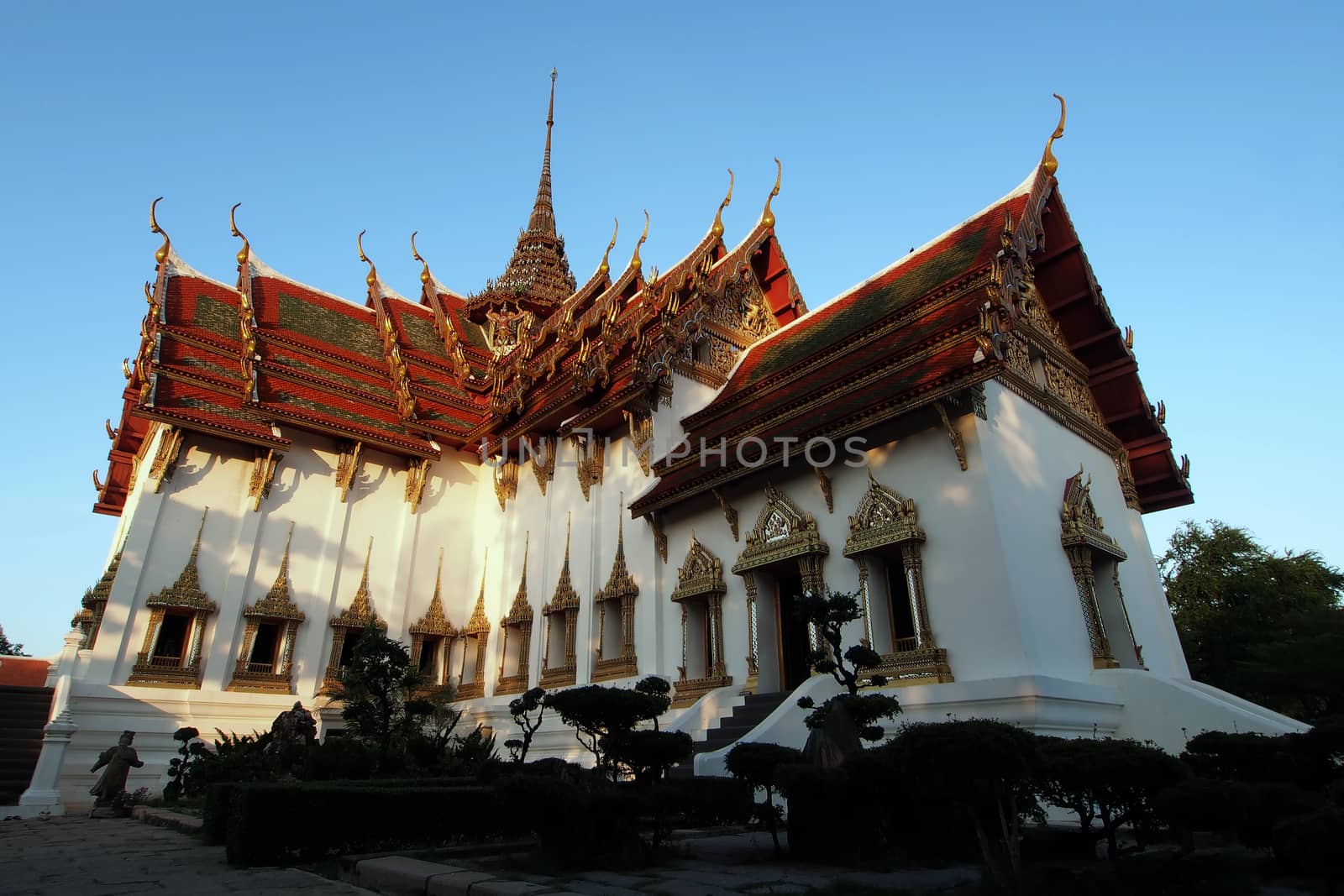 beautiful pavilion in thai temple   