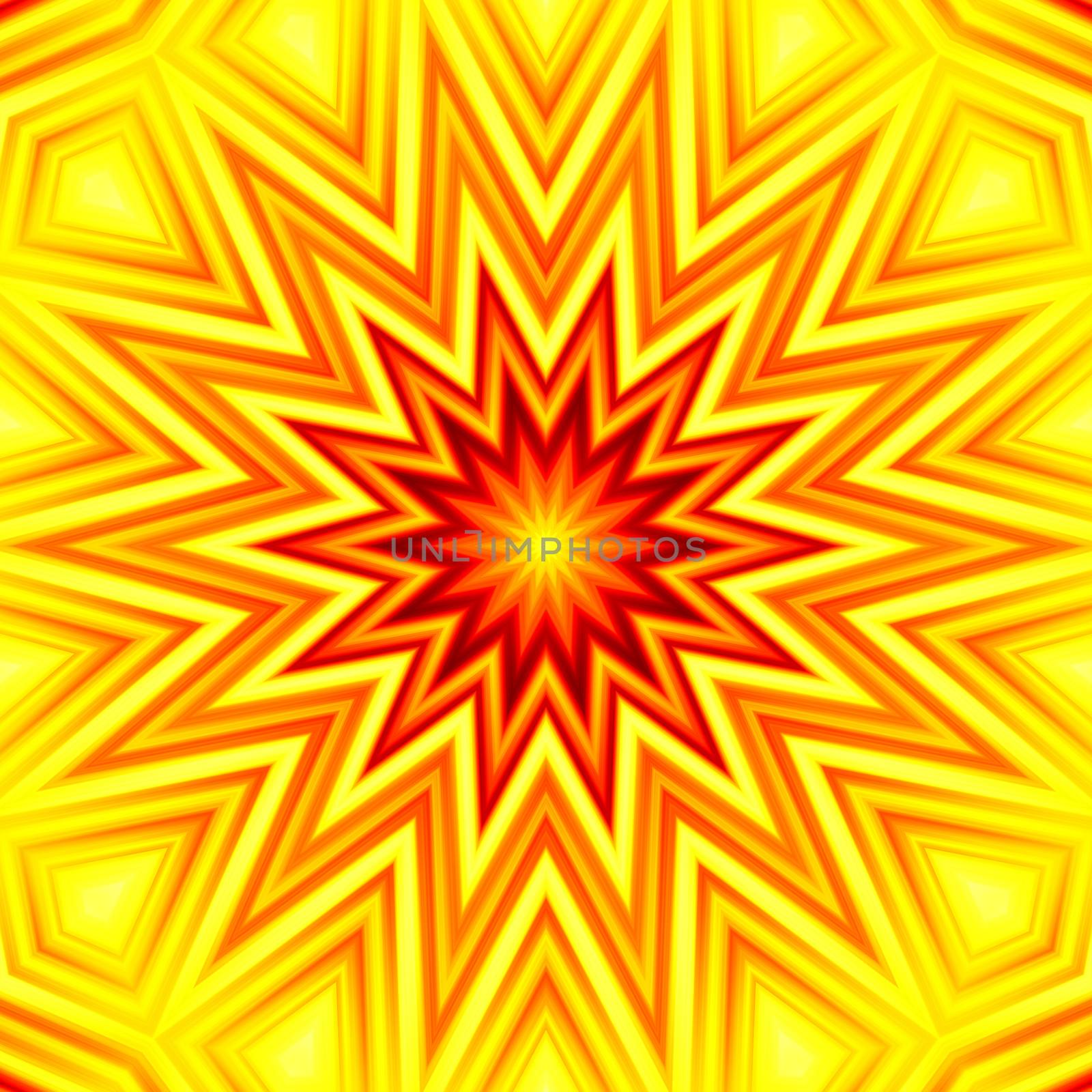 Yellow-red star abstract background by oneo