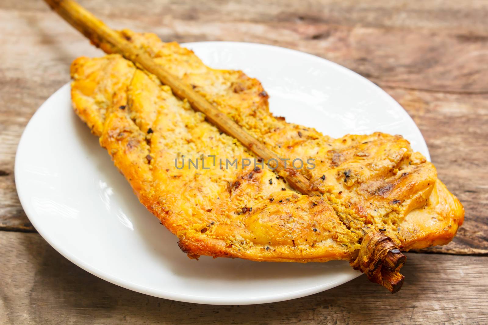 grilled chicken with turmeric, thai's famous cuisine.