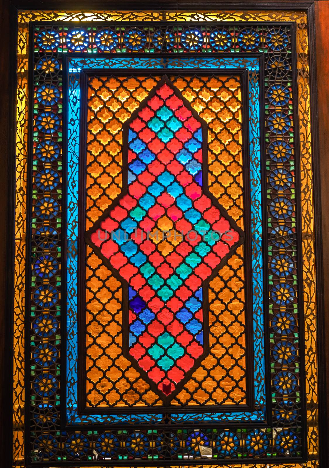 Stained glass in Shirvanshah's Palace, Baku, Azerbaijan