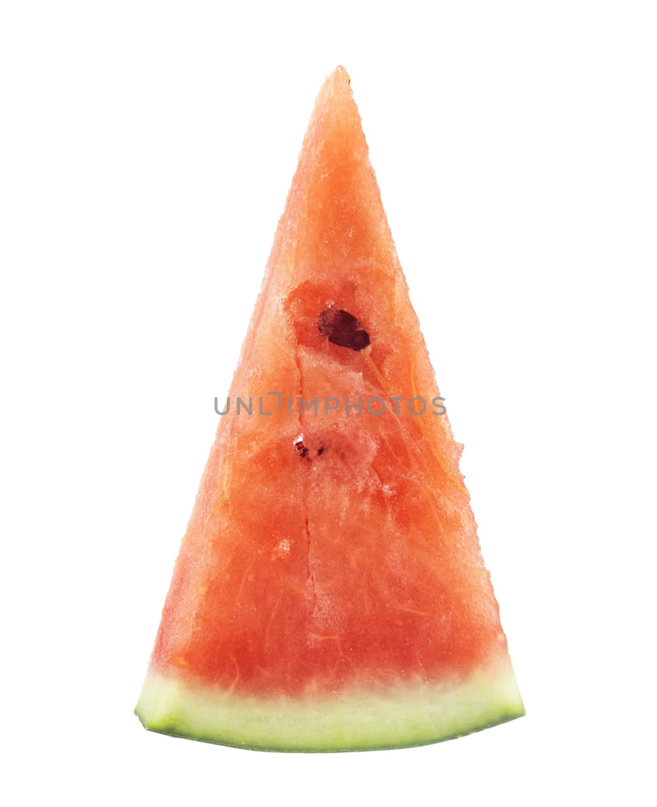 Slices of watermelon on white background