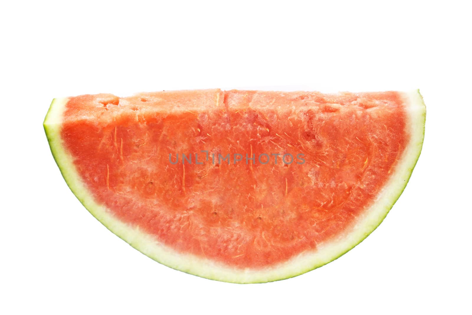 Slices of watermelon on white background