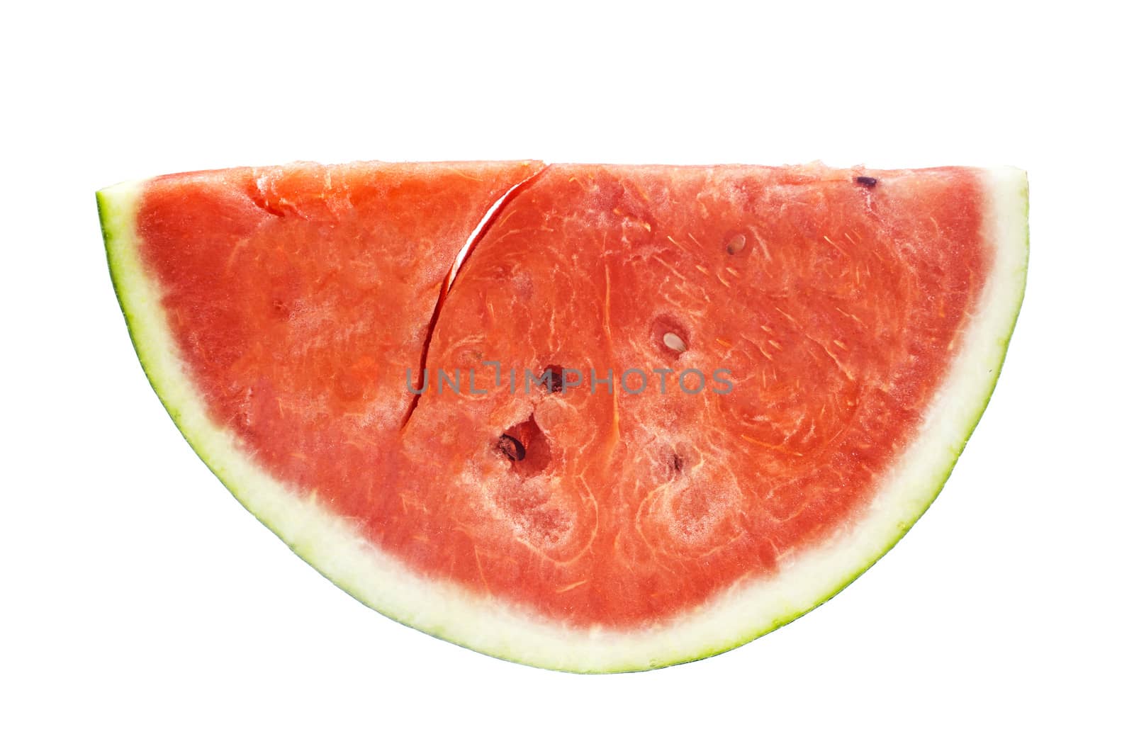 Slices of watermelon on white background