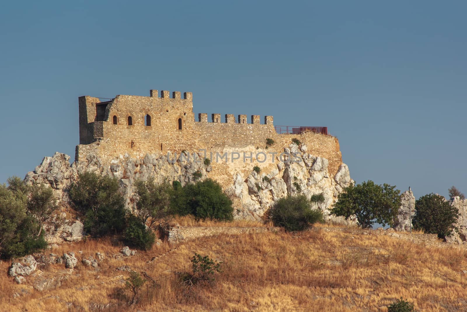 Castle Delia in Sicily, a military fortification, the vanguard of the provinces of Sicily South