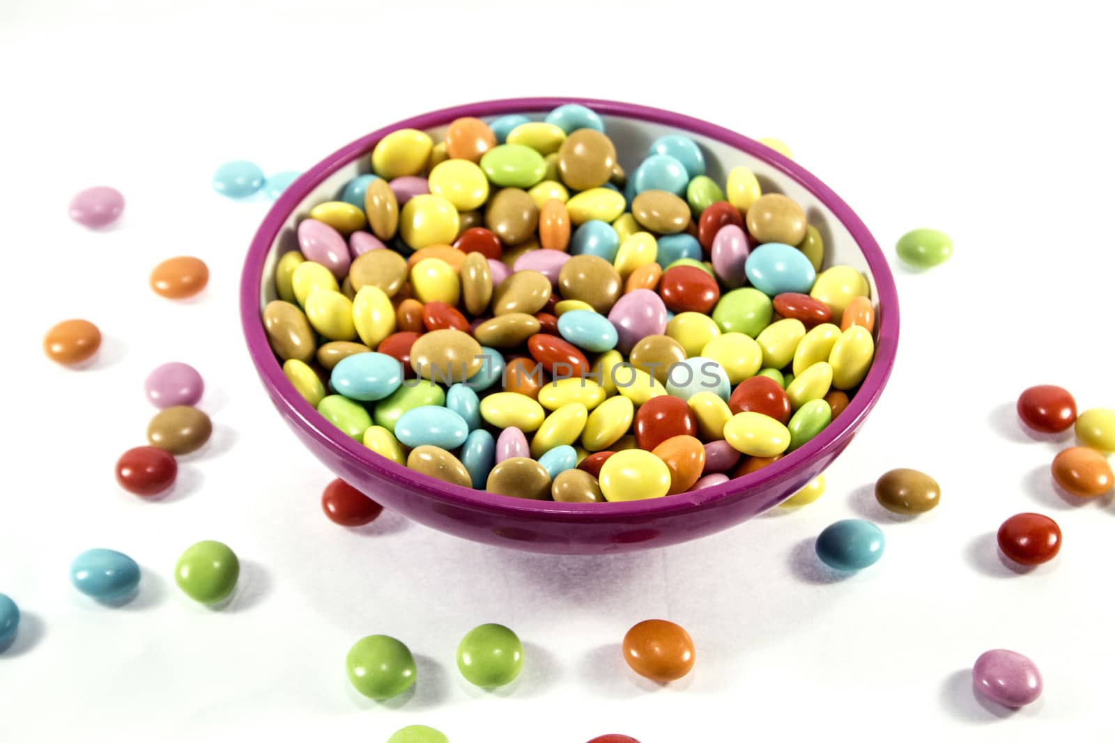 Colorful candies sweets background.