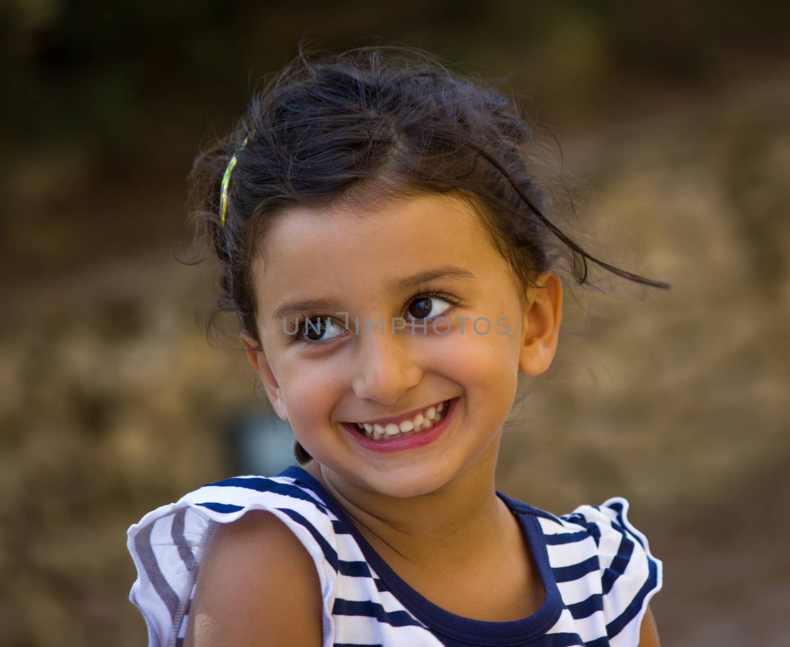 Little girl in garden by goghy73