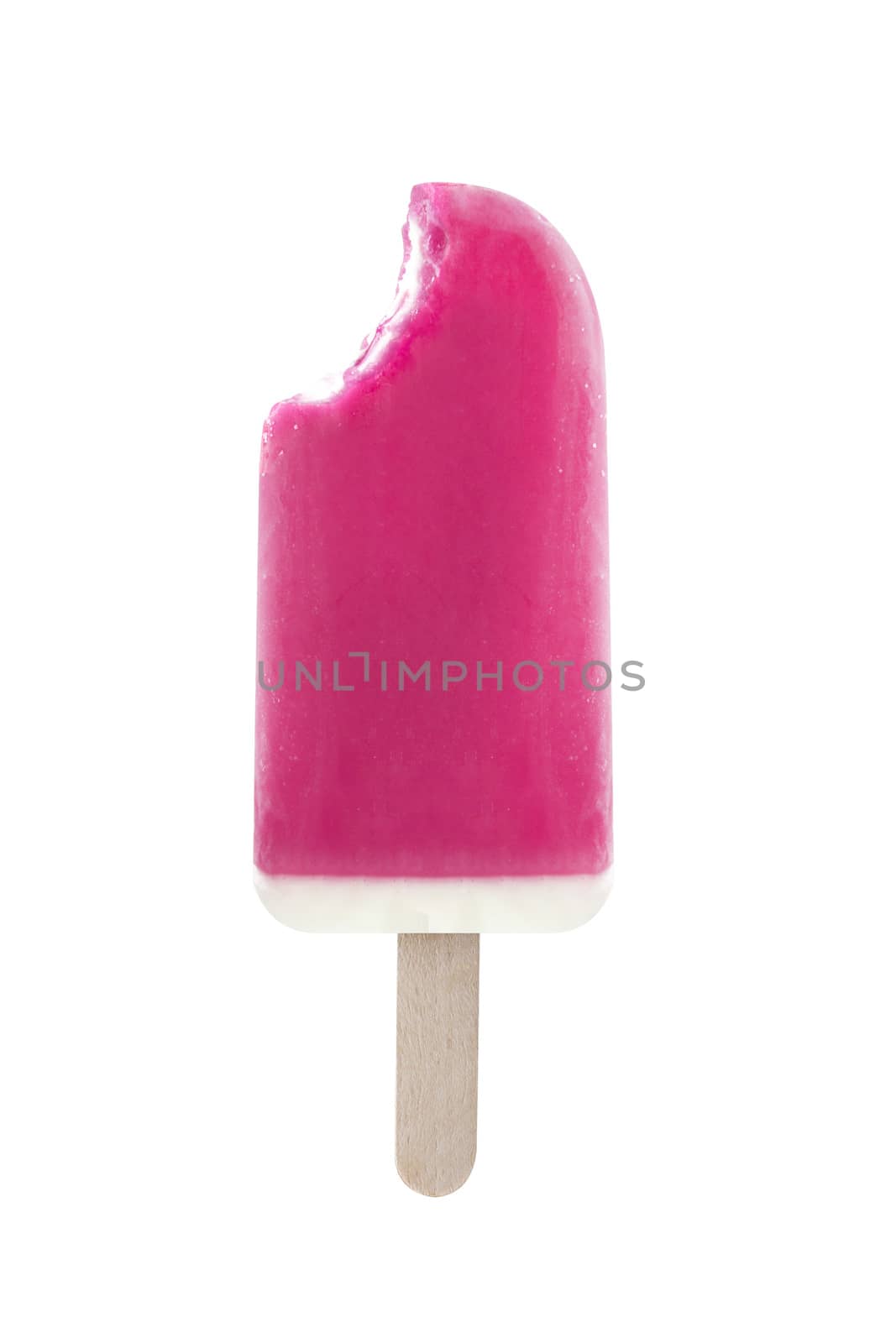 colorful tasty isolated bite ice cream.