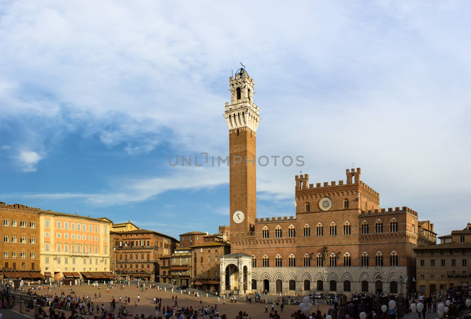 Siena in Tuscany, Italy , the famous Piazza del Campo famous for the Palio
