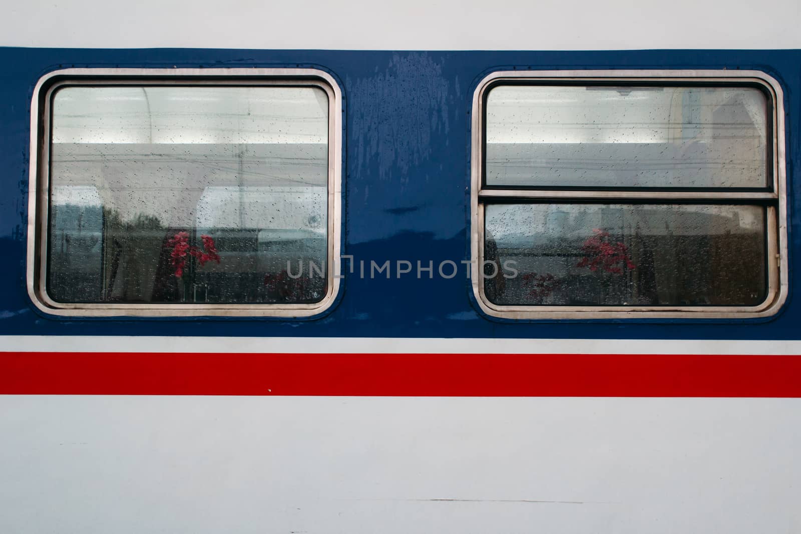  train in the rain