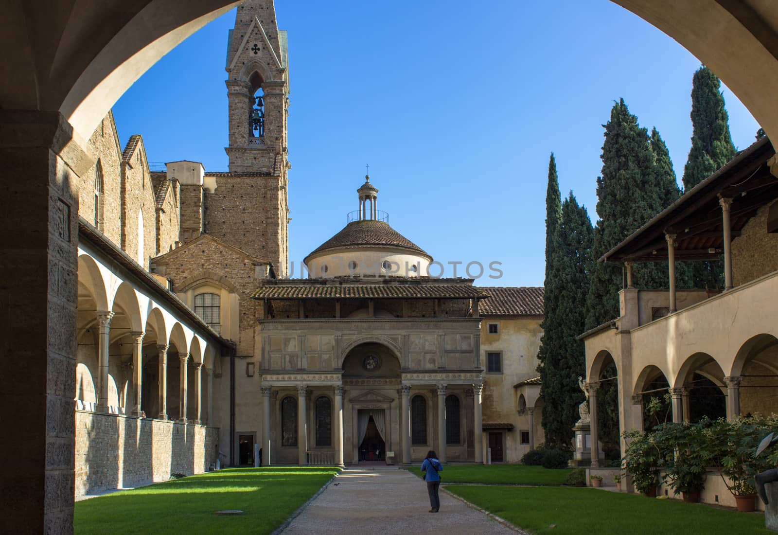 The chapel of the crazy jewel of Renaissance architecture of Brunelleschi in Italy