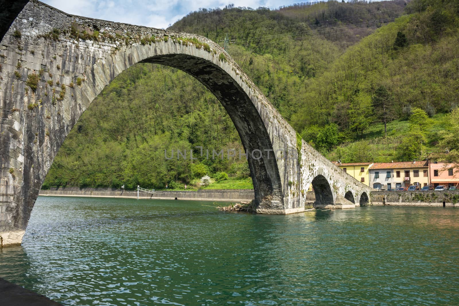 The bridge of the Maddalena of medieval masonry is built and it is called , Devil's Bridge , a legend on its construction