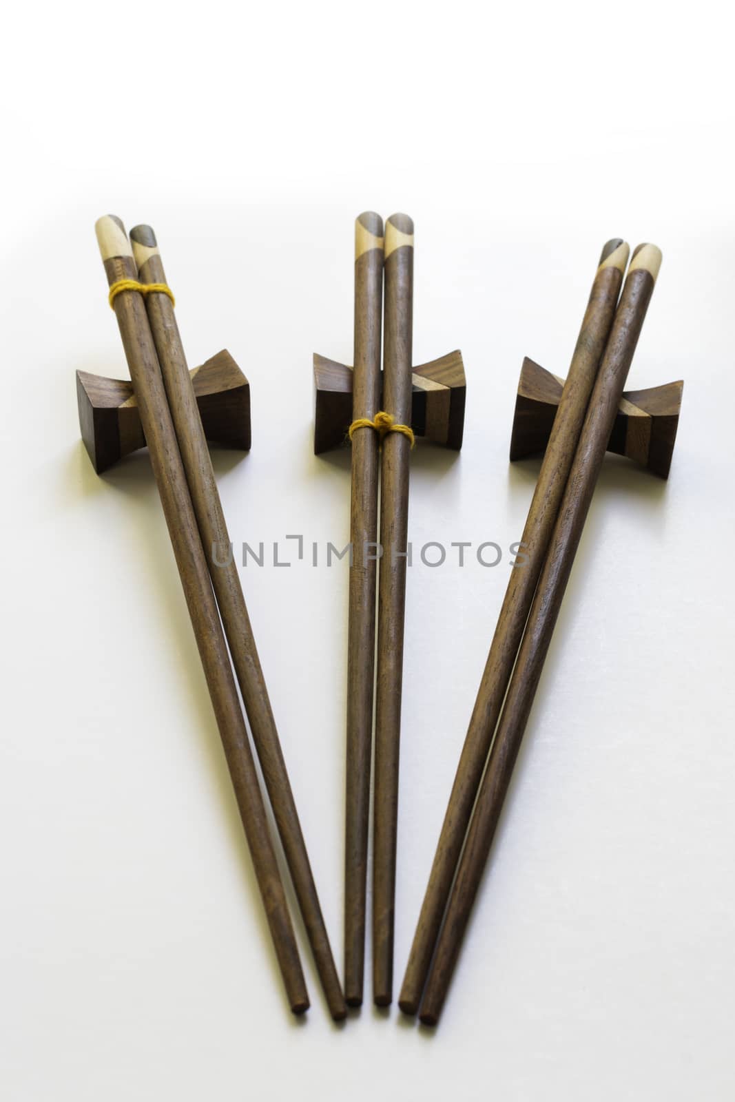 set of chinese chopsticks on a white background