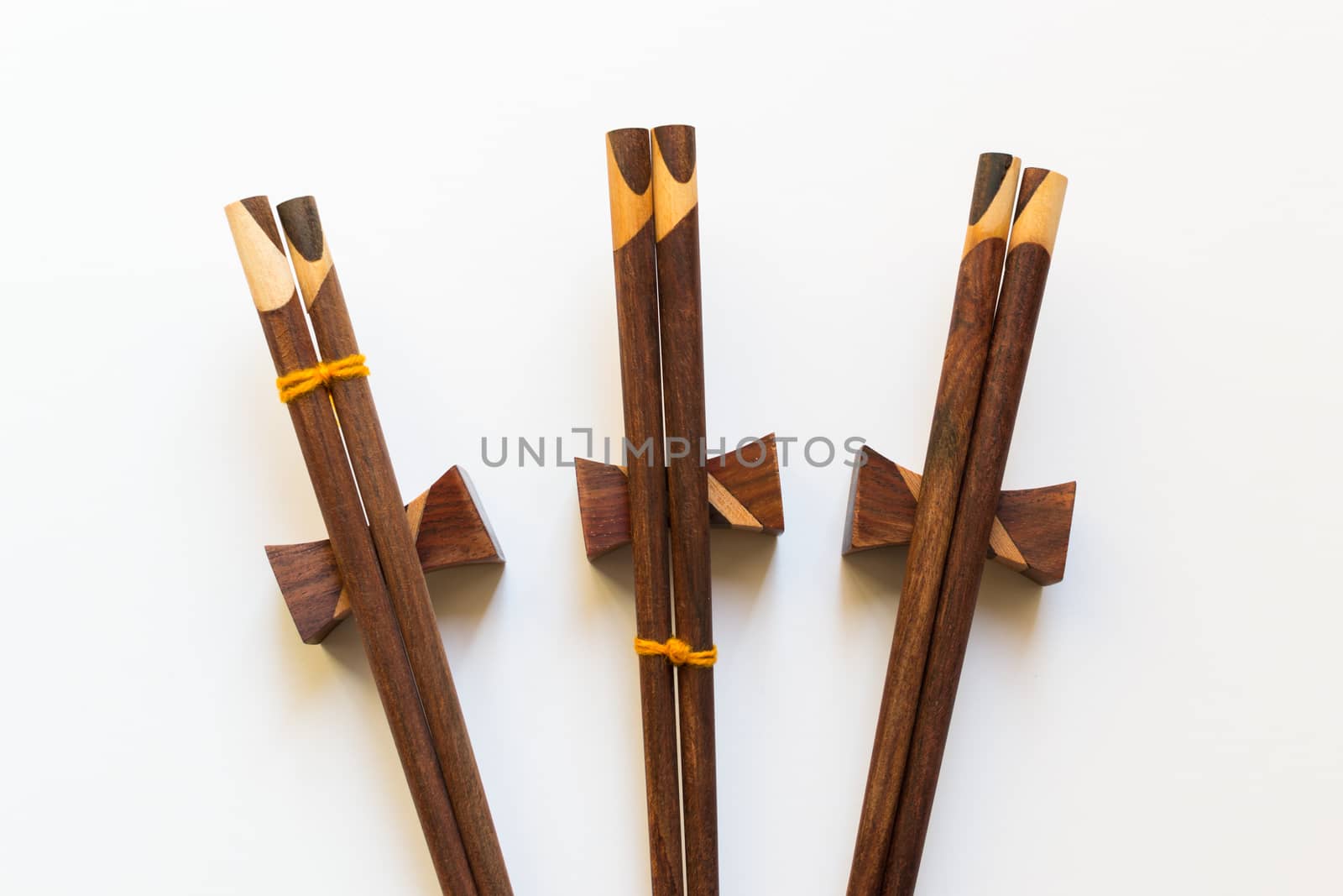 set of chinese chopsticks on a white background