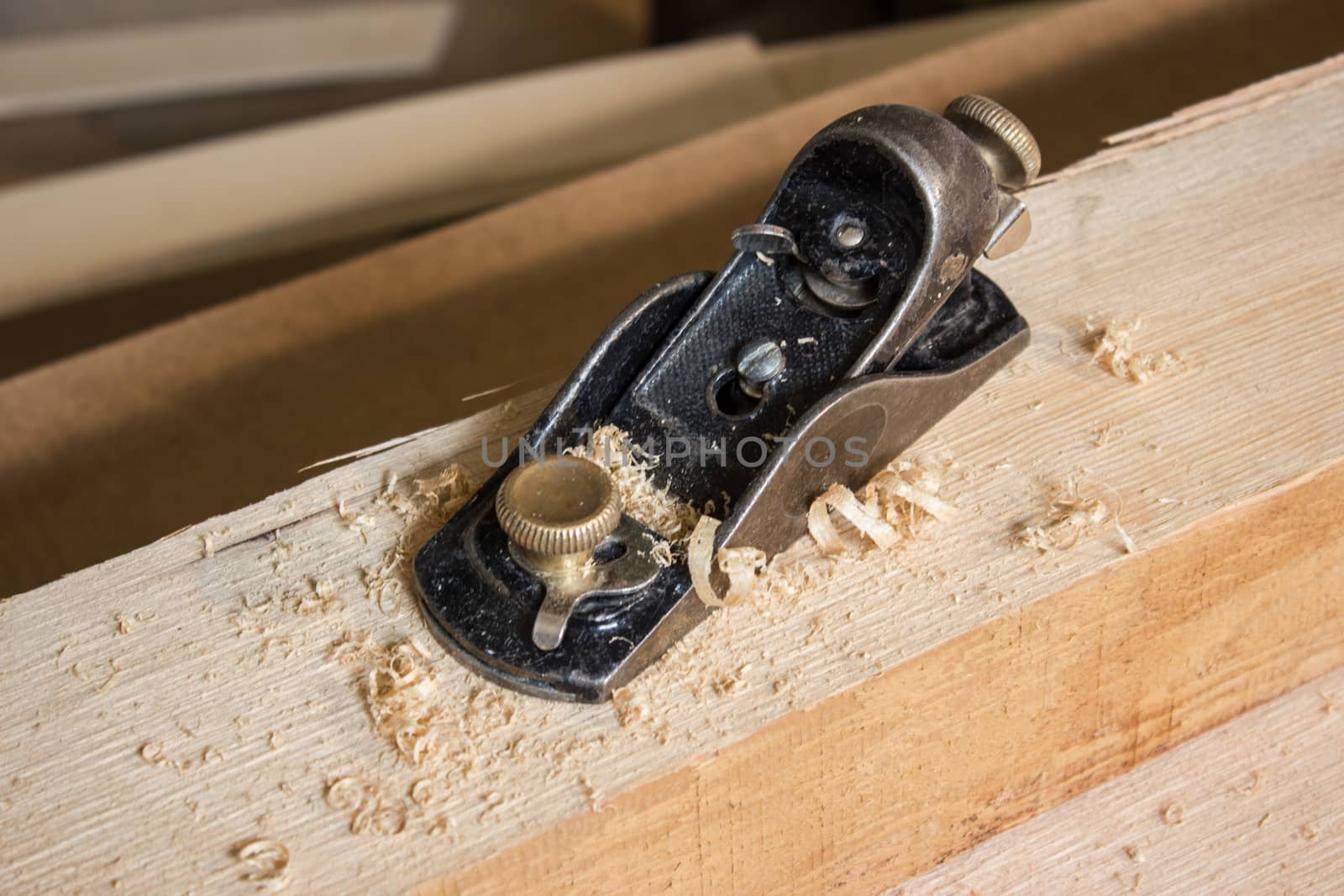 Tools in a carpenter's workshop