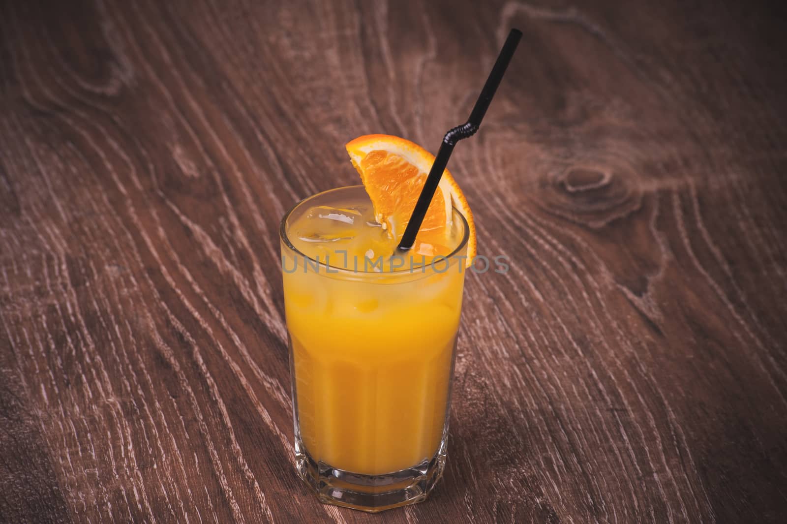 freshly squeezed orange juice in glass citrus