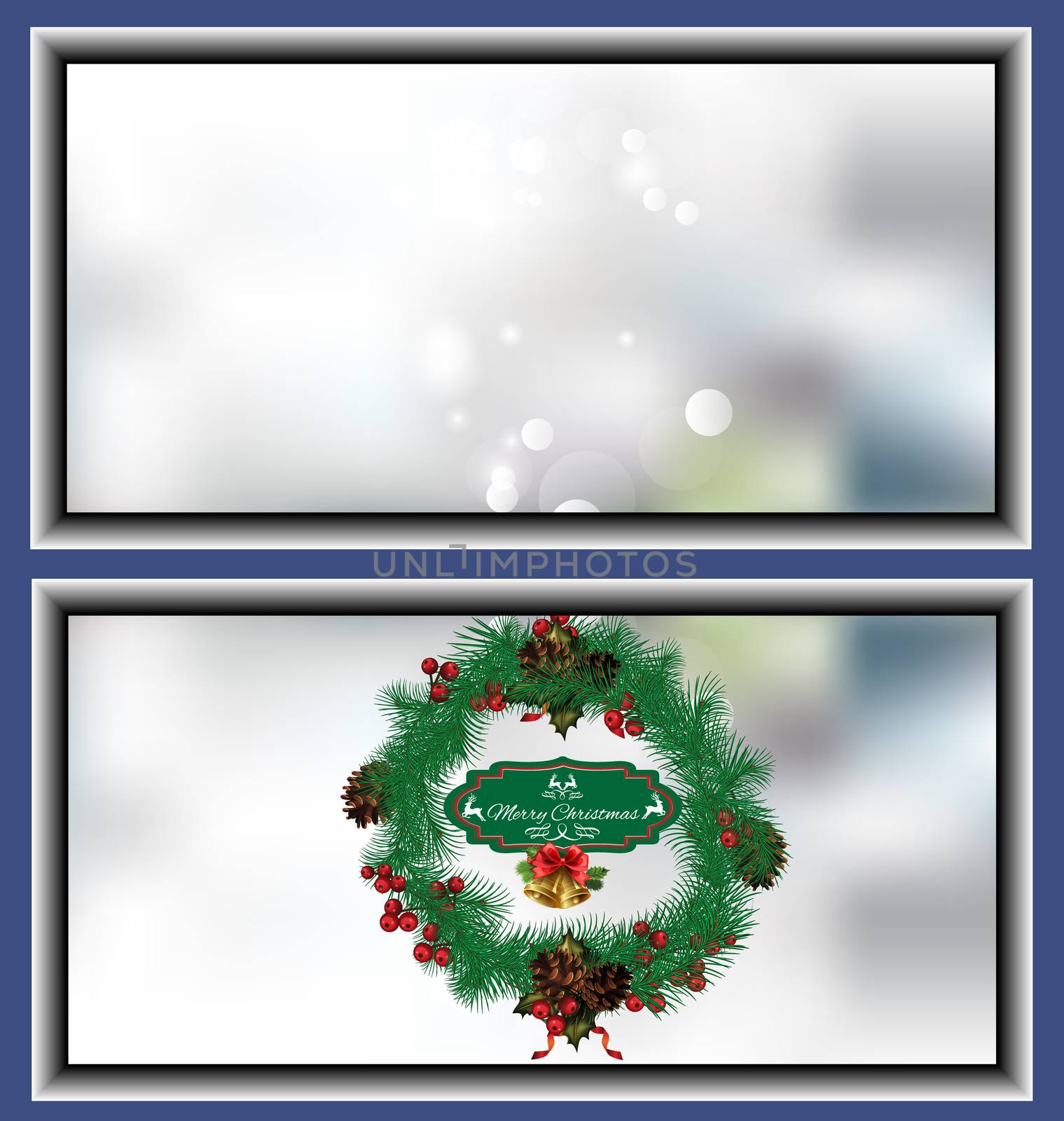 Christmas wreath card