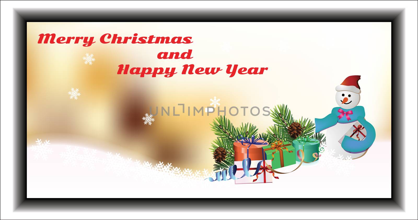 small-sided Christmas greeting card 