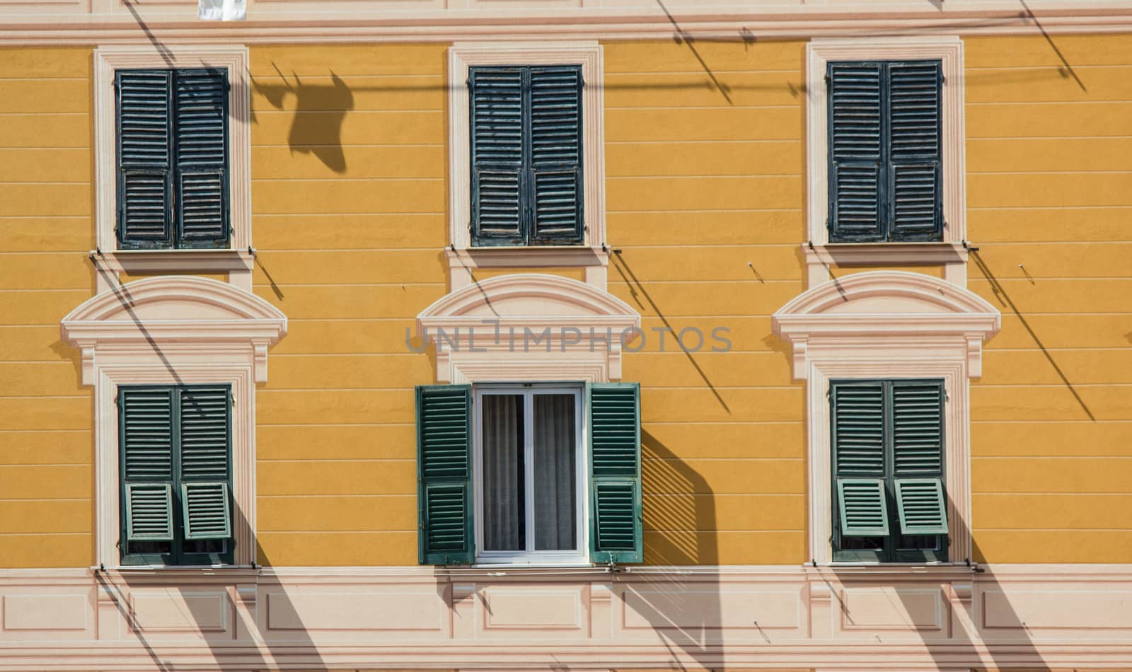 The town of Camogli on the banks of the Ligurian coast in Italy