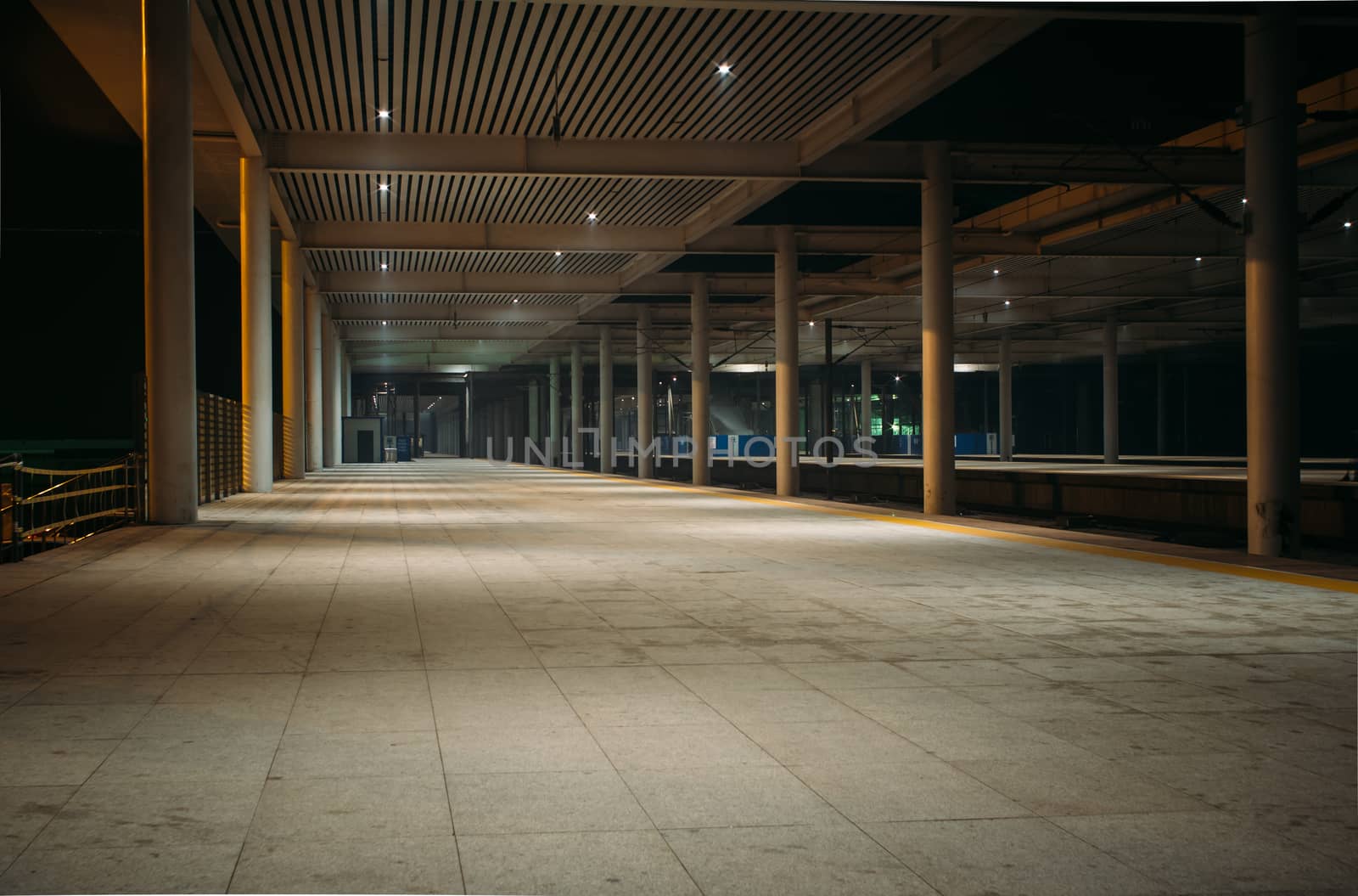 Railway station with nobody