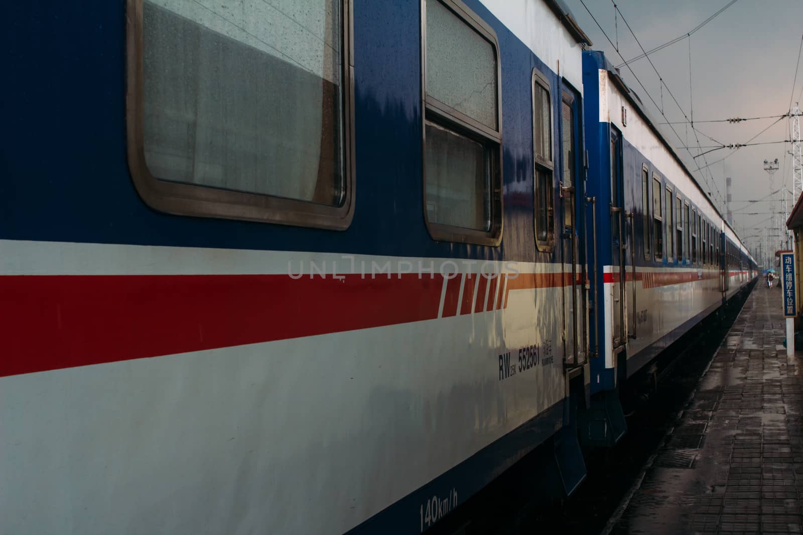  train in the rain