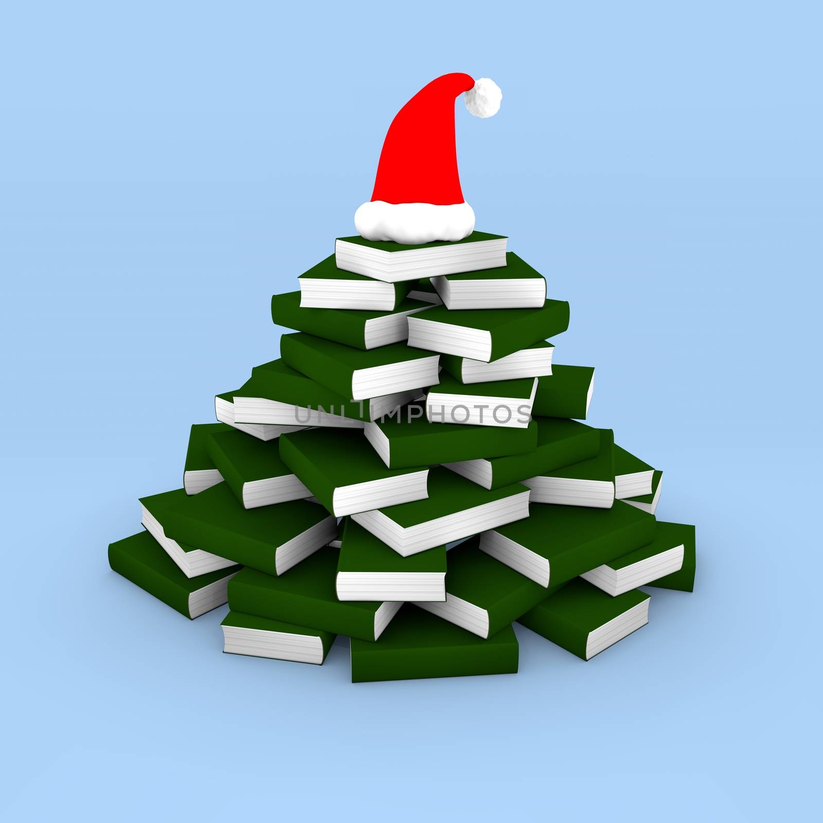 Christmas tree of books by midani