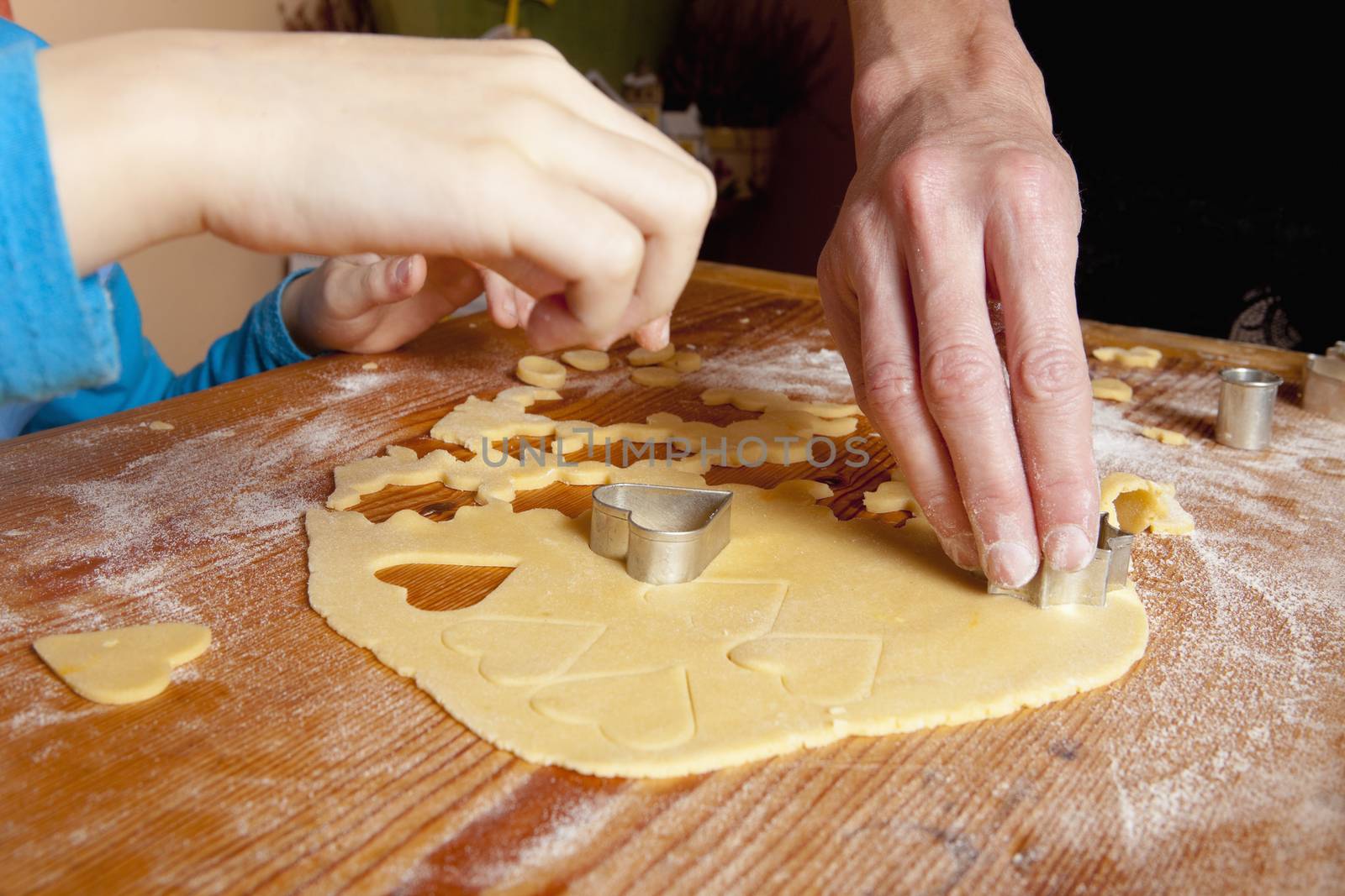 Traditional Czech Christmas Baking - Shaping Dough with Forms
