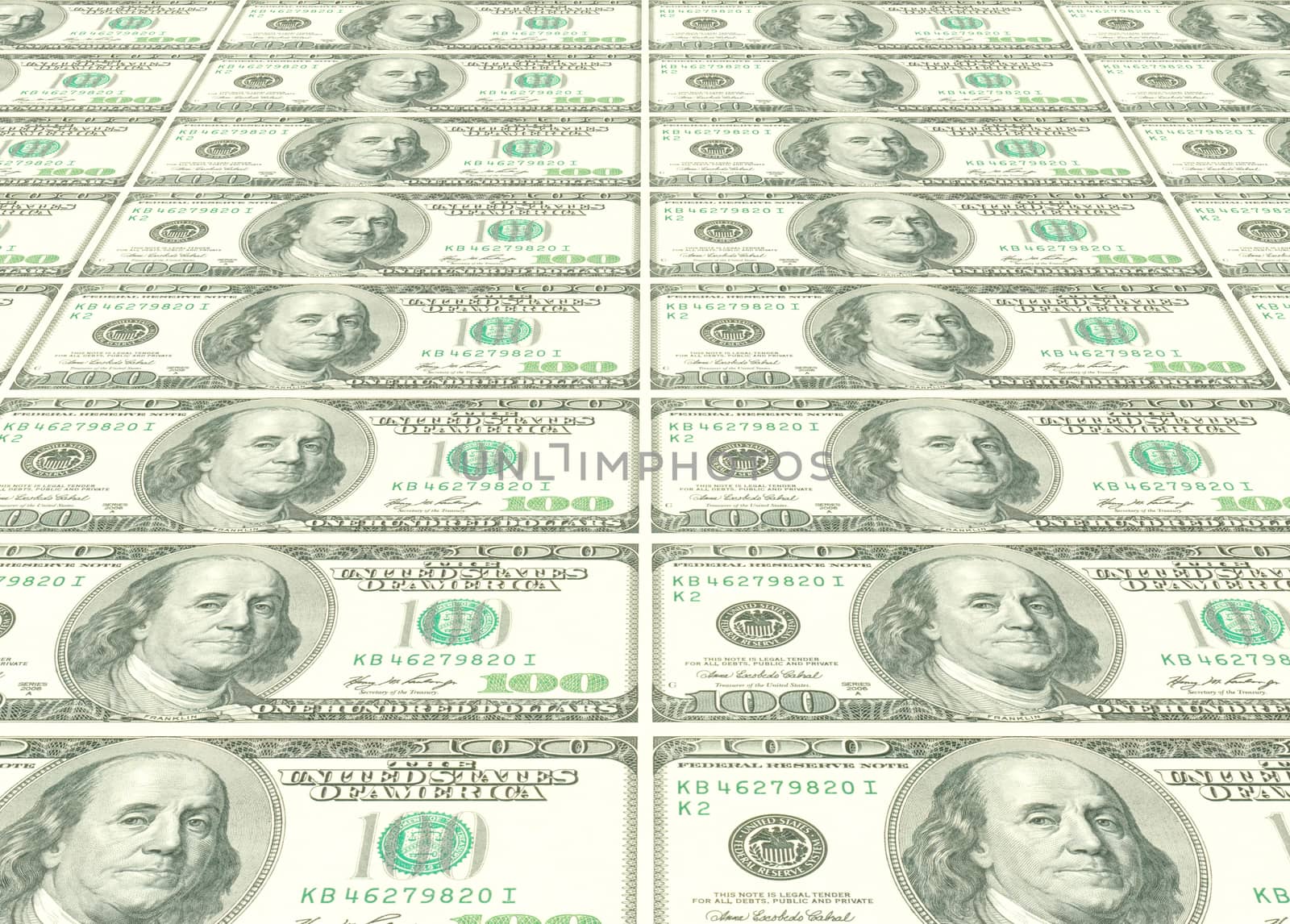 3d generated picture of some hundred dollar bills