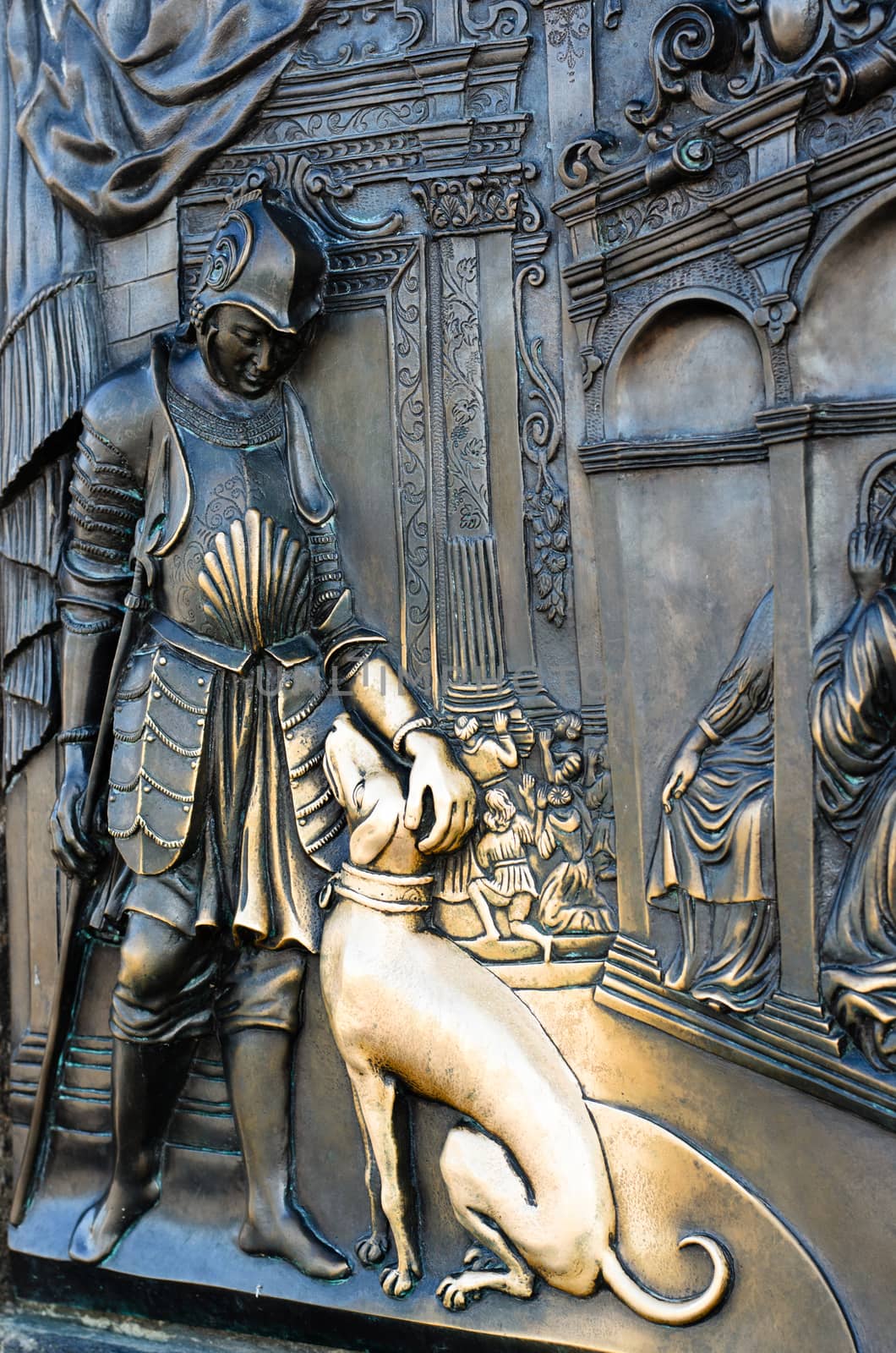 relief on the Charles bridge, Prague